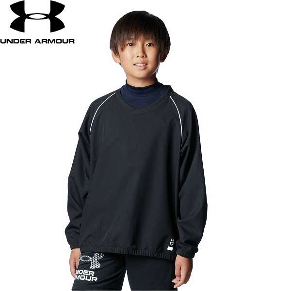 ◆◆ ＜アンダーアーマー＞ UNDER ARMOUR UA Vネック ジャケット(ベースボール/BOYS) 1388146 (Black(001))