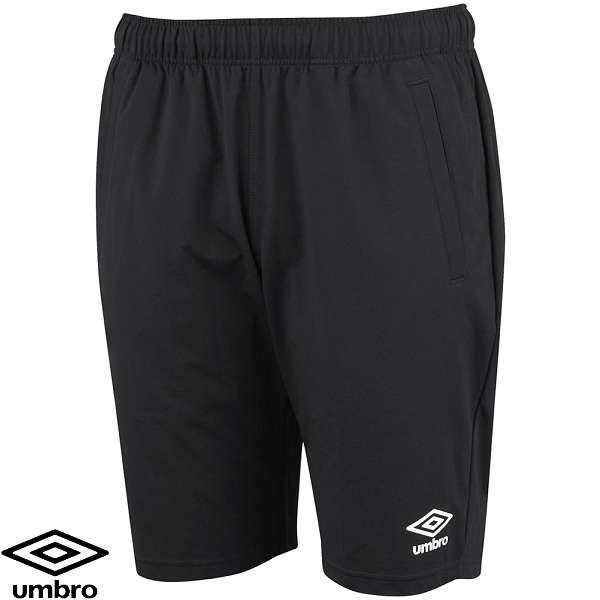 ◆◆○送料無料 メール便発送 ＜アンブロ＞ UMBRO ウォームアップハーフパンツ サッカー (BLK：ブラック) UAS2351P-BLK