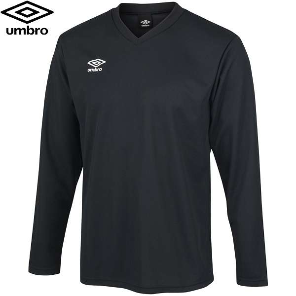 ◆◆○送料無料 メール便発送 ＜アンブロ＞ UMBRO サッカー ジュニア 長袖ゲームシャツ (BLK：ブラック) UAS6307JL-BLK 1