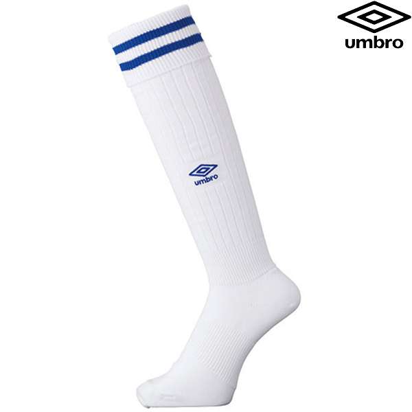 ◆◆○メール便発送 <アンブロ> UMBRO サッカー ラインストッキング (WBU:ホワイト/ブルー) UAS8310-WBU