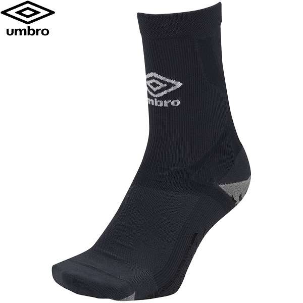 ◆◆○メール便発送 <アンブロ> UMBRO サッカー グリップミドルソックス (BLK:ブラック) UAS8333-BLK