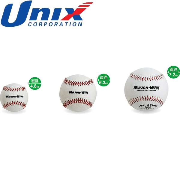 ◆◆○送料無料 定形外発送 ＜ユニックス＞ Unix 硬式練習用ボール メジャーウィントリプル・メジャースター BX8126