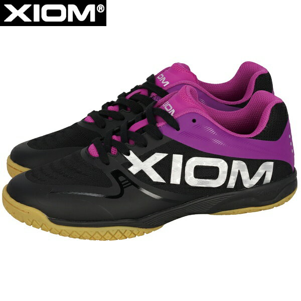 ◆◆ <エクシオン> XIOM FT イグレ SHE00001 (352)ブラック×パープル 卓球 シューズ
