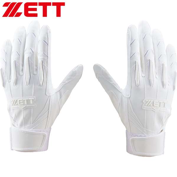 ◆◆○メール便発送 ＜ゼット＞ ZETT プロステイタス バッティンググラブ(両手用) BG13012HS (1100：ホワイト) メンズ 野球・ソフトボール BG13012HS-1100
