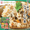 フーチバーじゅーしぃの素 180g 沖縄県産 フーチバー よもぎ じゅーしぃ 豚肉 ご飯 レトルト 長期保存 オキハム 沖縄料理 田老料理 常備 長期保存可能 人気 定番 通販 簡単沖縄料理 沖縄県産 180g 製造日から 約1年（冷蔵） 野菜(にんじん(中国産又は国産(5％未満))、よもぎ(沖縄県産)、たけのこ、ごぼう、しいたけ)、しょうゆ、豚肉、砂糖、食塩、調製ラード、豚・鶏がらスープ、海醤ソース、かつお風味だし、調味料(アミノ酸等)、カラメル色素、(原材料の一部に小麦、カニ、豚肉、鶏肉、りんご、大豆を含む) ◆送料別（2箱までネコポス配送、3箱以上は佐川急便） ご注文をお受けして3営業日以内の発送を心がけています。本州・四国・九州地域へは発送日の2日後、北海道、一部離島地域へは発送日の3日後の到着予定になります。時間指定がある場合は別途ご指定ください。ただし、ご注文が集中した場合や台風などの影響がある場合は、発送まで約1週間程場合がございます。ご了承下さいませ。尚、土曜日・日曜日・祝祭日は発送業務はお休みとなります。 酒豪伝説特売店コザまーけっと TEL: 098-930-0500 沖縄ハム総合食品会社 沖縄県読谷村字座喜味2822-3 さらに本格的な沖縄そば、酒のつまみに美味しいミミガージャーキー、 シークヮーサーやタコライスなど優良沖縄県産品はいかがですか？ 知念製麺所の生めん 本格沖縄そば お好みでダシと具材が選べる　￥3980～ 沖縄の珍味・お酒のつまみ ・ビールに合うちむどんどん酒肴セット￥1000～ やんばるで育った青切りシークヮーサー100%使用 　　　　　　￥5832～ タコスから生まれたタコライス レトルトだから保存食にも ￥799～送料無料■特徴：沖縄県産のフーチバー(よもぎ)を使用した炊き込みご飯の素です。よもぎの香りと美味しい沖縄の味がお楽しみ頂けます。 ■内容量：180g ■賞味期限：製造日より1年 ■保存方法：直日光を避け、常温で保存してください。 ■原材料：野菜(にんじん(中国産又は国産(5％未満))、よもぎ(沖縄県産)、たけのこ、ごぼう、しいたけ)、しょうゆ、豚肉、砂糖、食塩、調製ラード、豚・鶏がらスープ、海醤ソース、かつお風味だし、調味料(アミノ酸等)、カラメル色素、(原材料の一部に小麦、カニ、豚肉、鶏肉、りんご、大豆を含む) ※にんじんの産地は、前年の使用実績・割合によるものです。 ■栄養成分(1袋180gあたり)：エネルギー238kcal・たんぱく質7.6g・脂質15.5g・炭水化物16.6g・ナトリウム3.7g(食塩相当量9.4g) ■調理方法： 1.米3合を洗い、白飯と同じ水加減で合わせます。 2.その中にフーチバーじゅーしぃの素の中味を入れて、よくかき混ぜてから炊いて下さい。 3.炊きあがってから、約10分間蒸らします。