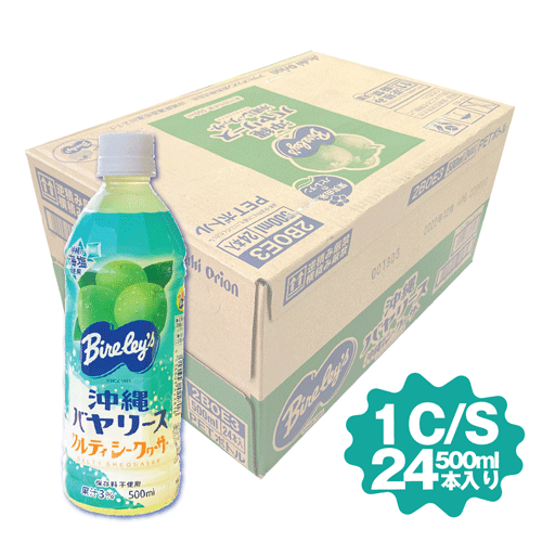 沖縄バヤリース 沖縄県産 ソルティーシークワーサー 500ml シークヮーサー 24本 熱中症 沖縄 海塩入り 沖縄県産 シークワーサー 果汁使..