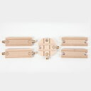 木製レール 電車 機関車 ブリオ BRIO 互換 レールクロスA 9625 ミッキィ MICKI 木のおもちゃ 誕生日 プレゼント 男の子 女の子 子供