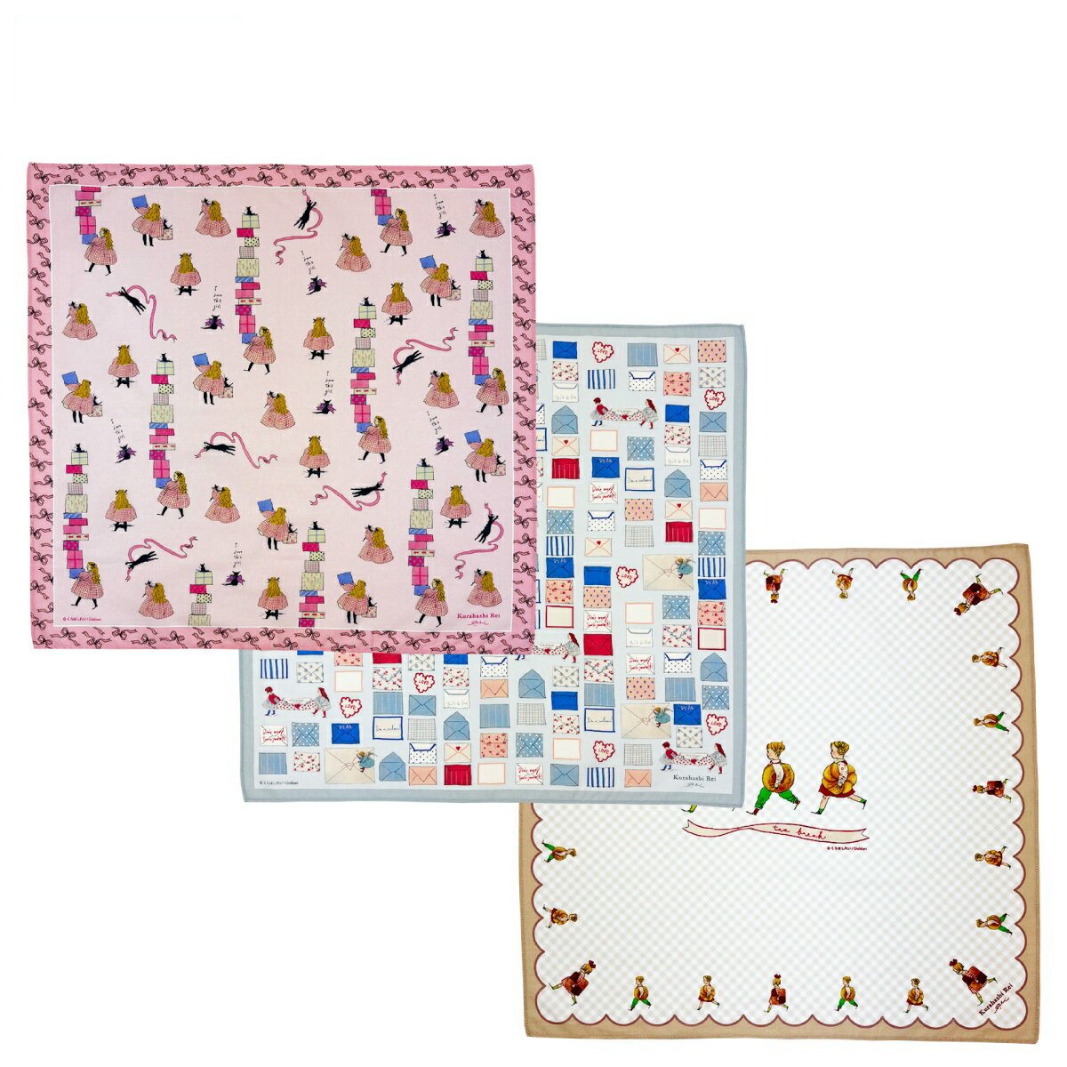 楽天学研ステイフル　楽天市場店＜予約受付中＞ ＼12月11日発売新商品／ くらはしれい　ハンカチ　 PNK BLU BEG 文具 雑貨 ニシオ