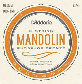 D'addario/マンドリン弦/EJ74 Mandolin/Meduim/Phospor Bronze〈ダダリオ〉