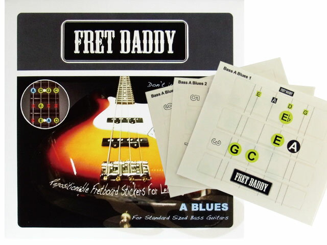 Fret Daddy/スケール教則シール（ベース用）〈フレットダディ〉