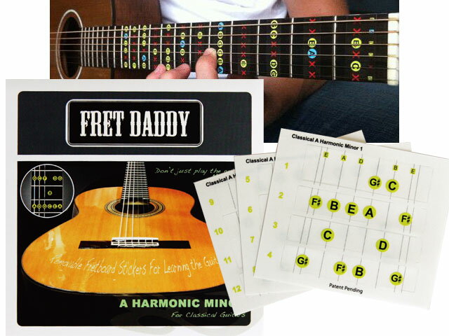 Fret Daddy/スケール教則シール（クラシックギター用）〈フレットダディ〉