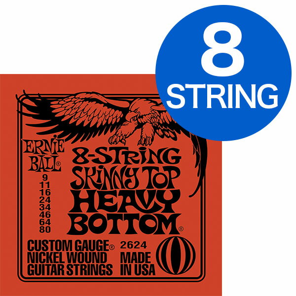 ERNIE BALL/エレキ弦 #2624 8-String Slinky 8弦ギター専用〈アーニーボール〉〈メール便OK〉