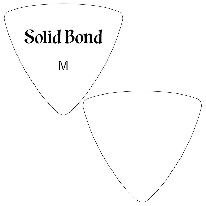 Solid Bond PR1-WHM Triangle Pick 1 White Medium 横山健シグネチュアピック 10枚〈ソリッドボンド〉