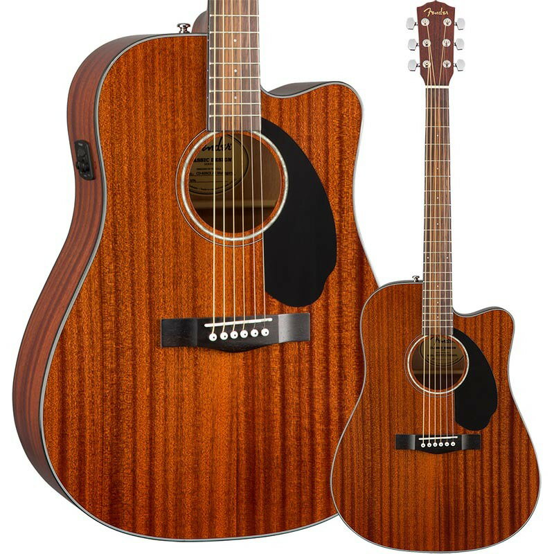 Fender CD-60SCE Dreadnought Walnut Fingerboard All-Mahogany【フェンダーエレアコ】