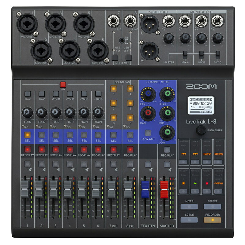 ZOOM LIVETRAK L-8 8-Track Live Mixer / Recorder ライブミキサー〈ズーム〉