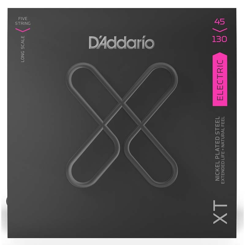 D'Addario XTB45130 ベース弦 XT Nickel Regular Light Long Scale 5-String .045-.130 〈Bass XT Nickel〉