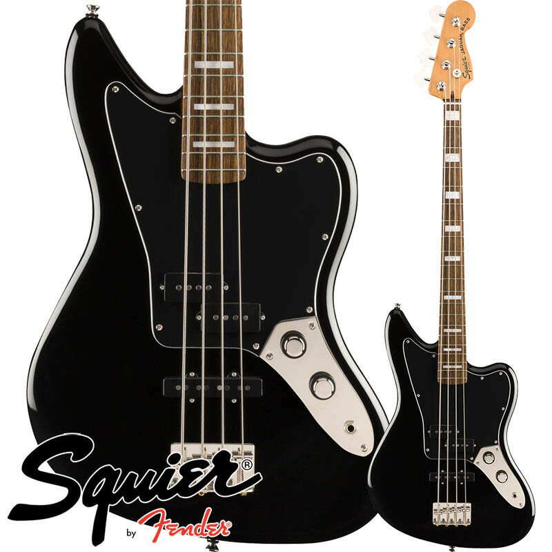 Squier by Fender Classic Vibe Jaguar Bass, Laurel Fingerboard, Black【スクワイア フェンダー・ジャガーベース】