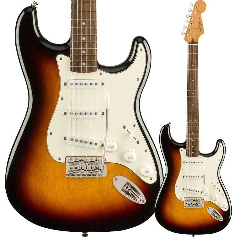 Squier by Fender Classic Vibe 039 60s Stratocaster, Laurel Fingerboard, 3-Color Sunburst【スクワイア フェンダーストラトキャスター】