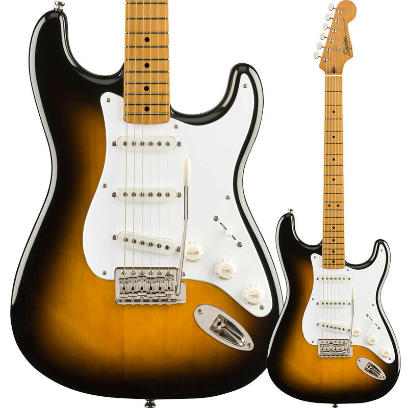 Squier by Fender Classic Vibe 039 50s Stratocaster, Maple Fingerboard, 2-Color Sunburst【スクワイア フェンダーストラトキャスター】