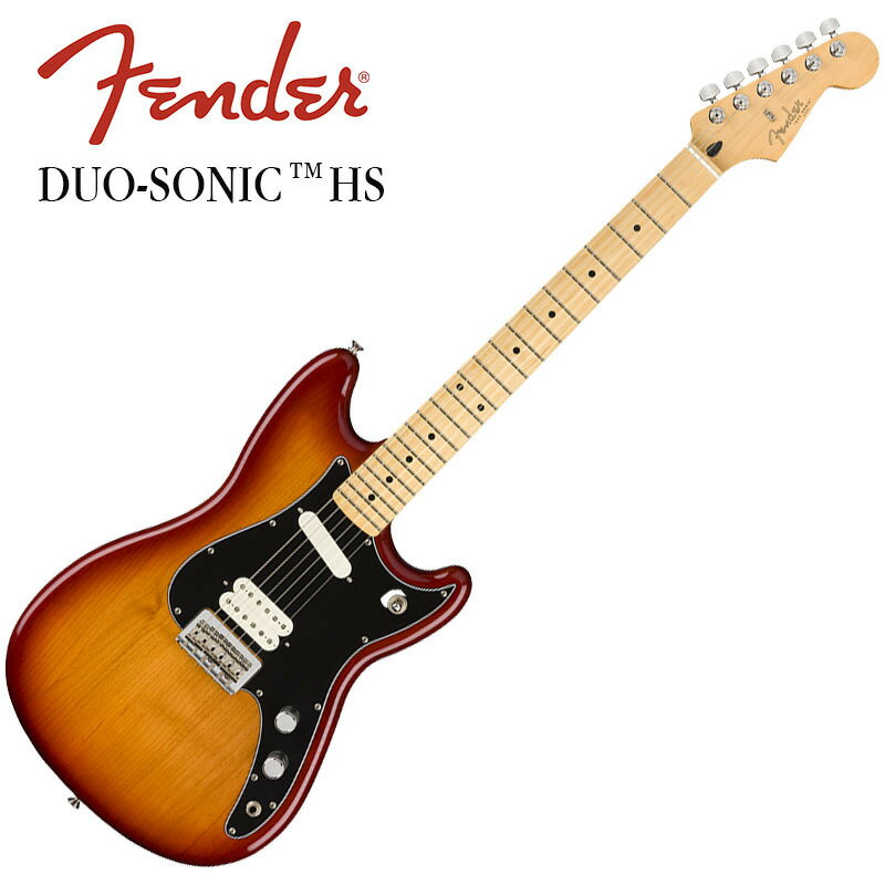 Fender Player Duo-Sonic HS, Maple Fingerboard, Sienna SunburstqtF_[MEXX^Or