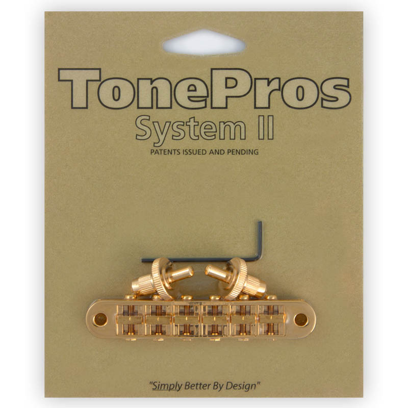 TonePros T3BP-G ゴールド Standard Tuneomatic ギター用ブリッジ〈トーンプロズ〉