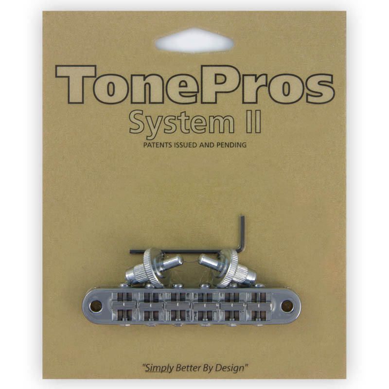 TonePros T3BP-C クローム Standard Tuneomatic ギター用ブリッジ〈トーンプロズ〉