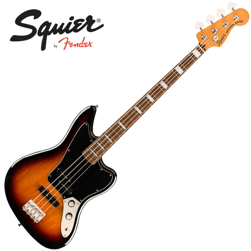 Squier by Fender Classic Vibe Jaguar Bass, Laurel Fingerboard, 3-Color Sunburst【スクワイア フェンダー・ジャガーベース】