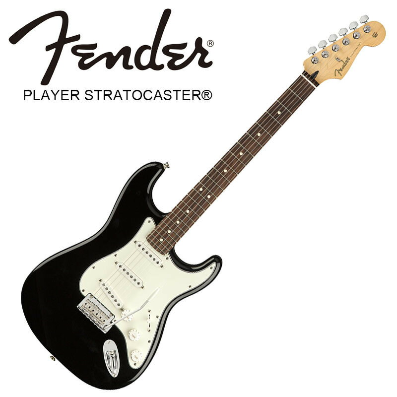 Fender Player Stratocaster Black Pau Ferro FingerboardqtF_[MEXXggLX^[r