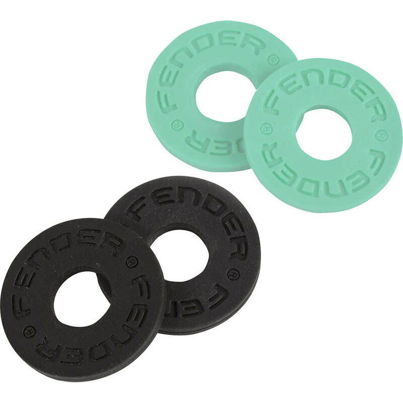 Fender STRAP BLOCKS 4 PK Black and Surf Green〈フェンダー〉