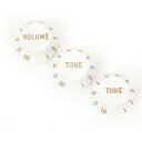 Fender Stratocaster Knobs, White (Volume, Tone, Tone)〈フェンダー〉