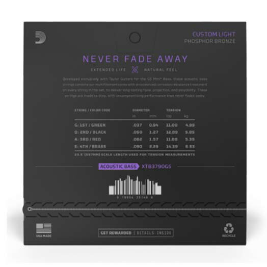 D'Addario XTB3790GS Taylor GS Mini用ベース弦 037-090〈ダダリオ〉