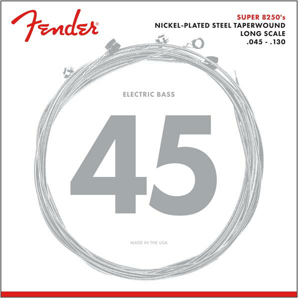 Fender 8250 Bass Strings, Nickel Plated Steel Taper Wound, Long Scale, 8250-5M .045-.130 5弦ベース〈フェンダー〉