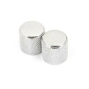 Fender Telecaster/Precision Bass Knobs, Knurled Chrome (2)〈フェンダー〉