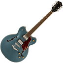 リフレッシュされたStreamliner&#8482; Collectionは、Gretschギターの輝かしい過去の要素を再訪し、エキサイティングな新機能と組み合わせることで、優れたパフォーマンス、サウンド、スタイルを驚くべき価値で提供します。G2622 Streamliner Center Block Double-Cut with V-Stoptailは、パワフルなサウンドとGretschならではのスタイリングをよりコンパクトなサイズに収め、現代に甦らせました。G2622は、グレッチに期待されるすべての要素を保ちつつ、楽器にワンランク上のパフォーマンス、スタイル、そしてより大きな音量感を求めるギタリストのために設計されています。【主な特徴】・新開発のBroad'Tron&#8482; BT-3Sハムバッカーを搭載・ダブルカッタウェイの16インチアーチドメイプルボディ、チャンバードセンターブロックを採用・Soft "C"シェイプのナトーネック・12インチラジアスローレル指板、パーロイドNeo Classic&#8482;サムネイルインレイ、22本のミディアムジャンボフレットを採用・ボーンナット・マスターボリューム、マスタートーン、各ピックアップのボリュームコントロールにより、柔軟なトーン設計が可能・マスターボリュームにPush/Pullコイルスプリット機能を内蔵・ラジオコントロールノブ・アンカー付きAdjusto-Matic&#8482;ブリッジ・Gretsch V-Stopテイルピース・3-plyべっ甲柄ピックガード・ニッケルハードウェア【ハイライト】新しいセンターブロックデザインのメイプルボディG2622 Center Blockは、アーチドメイプルボディに、新しいセンターブロックデザインを採用しています。この新しいセンターブロックは、軽量で快適な演奏性と存在感のあるフルでリッチなサウンドを両立するように設計されており、アタックとサスティンを向上させ、優れたフィードバック抑制効果を、重さを感じさせない快適なギターにまとめ上げています。新開発のBroad'Tron BT-3SピックアップG2622は、新開発のBroad'Tron BT-3Sピックアップを搭載しています。アルニコ5とアルニコ2を組み合わせたマグネットを採用し、力強いミッドレンジ、タイトでふくよかなローエンド、スムーズでクリアなハイエンドがバランス良く得られ、音楽的な響きを放つピックアップです。コイルスプリットによる多彩なコントロールStreamlinerのパワフルなサウンドは、ネックとブリッジピックアップのボリュームコントロール、マスタートーンコントロール、マスターボリュームコントロール、3ウェイピックアップスイッチングという伝統的なコントロールレイアウトによって引き出されます。マスターボリュームコントロールにPush/Pullポットを内蔵することでコイルスプリットが可能となり、シングルコイルサウンドに切り替えることが可能です。すでに強力なサウンドパレットにさらなるトーンオプションが得られます。Model Number : 2817050568NeckNeckネックNatoネックフィニッシュ : Glossネックシェイプ : Soft "C"ネック : Set-Neckフィンガーボードラジアス : 12" (305 mm)フィンガーボード : 材Laurelポジションインレイ : Pearloid Neo-Classic&#8482; Thumbnailフレット : 22ナット : Boneナット幅 : 1.6875" (42.86 mm)ナット : Boneボディボディ : Laminated Mapleボディフィニッシュ : Glossボディシェイプ : Center Blockボディトップ : Arched Laminated Mapleボディバインディング : Aged White with B/W/B Purflingボディバック : Arched Laminated MapleBODY STYLE : Gretsch&#174; Center Block Guitarsボディ : Laminated MapleCUTAWAY : Double Cutawayブレイシング : Center Blockウェイスト : 9.75" (248 mm)SOUND HOLE : F-HolesHardwareブリッジ : Adjusto-Matic&#8482;ブリッジカバー/テイルピース : V-StoptailBRIDGE MOUNTING : Anchoredピックガード : 3-Ply Tortoiseピックアップカバー : Nickelコントロールノブ : Gretsch&#174; Radio KnobSWITCH TIP : Blackハードウェアフィニッシュ : Nickelチューニングマシーン : Die-Cast Sealedストリング : Nickel Plated Steel (.010-.046 Gauges)ストラップボタン : Standard Strap ButtonElectronicsブリッジピックアップ : Broad'Tron&#8482; BT-3Sネックピックアップ : Broad'Tron&#8482; BT-3Sピックアップコンフィギュレーション : Broad'Tron&#8482; / Broad'Tron&#8482;コントロール : Volume 1. (Neck Pickup), Volume 2. (Bridge Pickup), Master Tone, Master Volume with Push/Pull for Coil Splitスウィッチ : 3-Position Toggle: Position 1. Bridge Pickup, Position 2. Bridge And Neck Pickups, Position 3. Neck PickupAUXILIARY SWITCHINGPush/Pull Pot (for Coil Split)保証書・ギグバック付属　