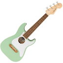 Fender EN Fullerton Strat Uke, Walnut Fingerboard, White Pickguard, Surf GreenqtF [r