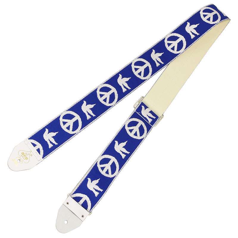 D'Andrea Ace Guitar Straps ACE-6 Blue Peace-Dove ギターストラップ〈エース〉