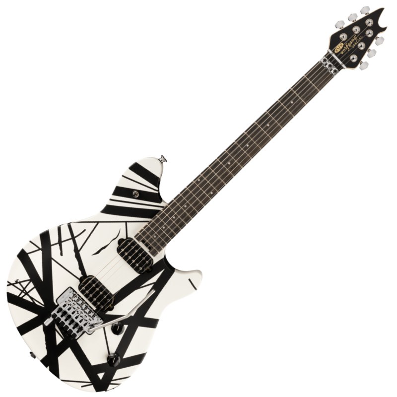 EVH Wolfgang Special Striped Series, Ebony Fingerboard, Black and White GLM^[