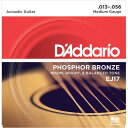 D'addario EJ17 Medium AR[XeBbN Phosphor Bronze Round Woundq__Ir