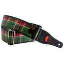 RightOn! STRAPS TARTAN GRS Green ギター ベース用ストラップ 〈ライトオン!ストラップス〉