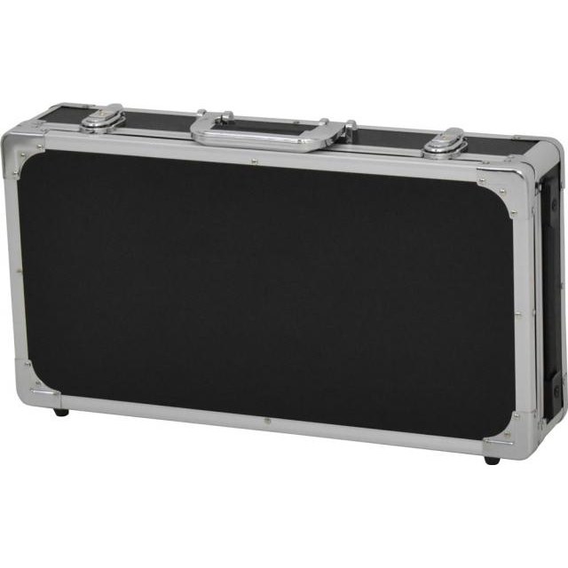 エフェクターケースサイズ(内寸)幅:約495mm奥行:約250mm高さ:約65mm+20mm (上蓋+下蓋)重量:約2.5kgカラー:ブラック※縦置き用ハンドル付対応機種参考例:BOSS/ME-50B、ME-70、AD-8、GR-55DigiTech/RP500VOX/ToneLab EX　