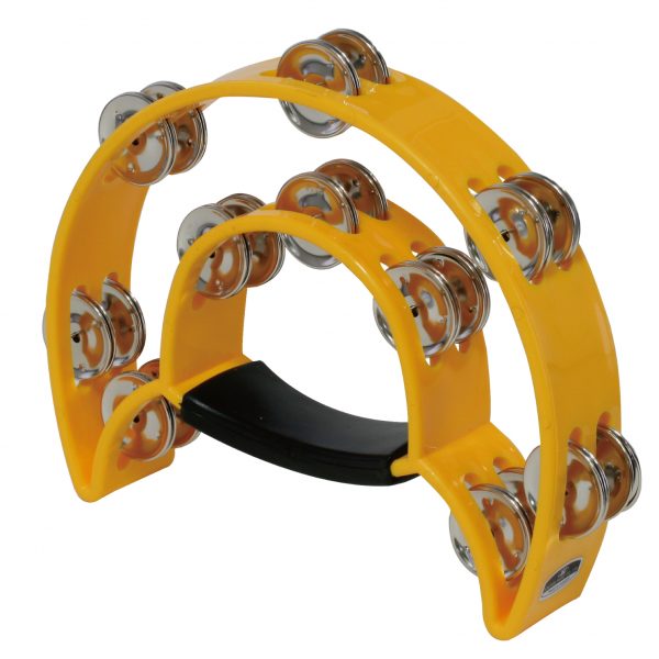 アコースティックギターの音にも負けない、クリアなサウンドを響かせるジングルタンバリンです。 20組のスチール製ジングルが、癖のない高音を生み出し、他の楽器や音楽の中でもしっかりと存在感を放ちます。 リズム楽器としての使用だけでなく、効果音としても活躍できる多機能タンバリンです。 製品サイズ：265x205x50mm 製品重量：390g 材質：本体：プラスチック　ジングル：スチール 最大幅：270mm (ジングル含む) パッケージサイズ：26.7×21×5(cm) 総重量(パッケージを含む)：0.49kg 生産国：台湾