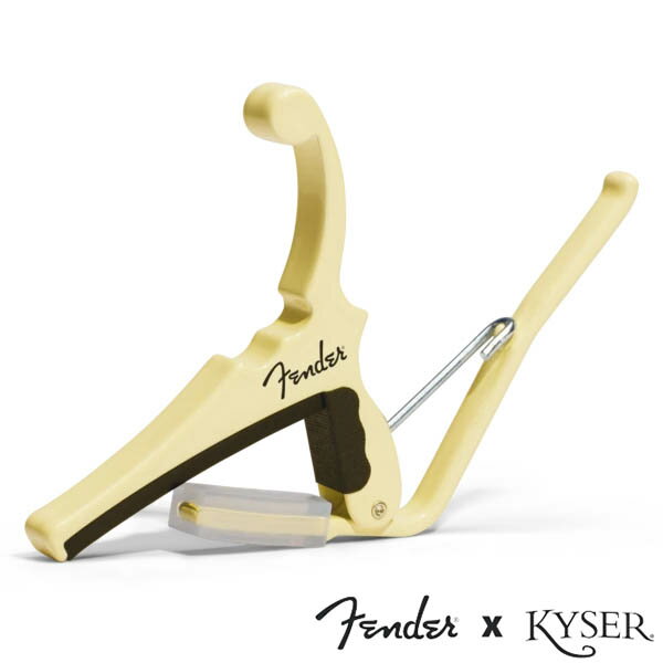 Kyser X Fenderエレキギター用 Classic Color QUICK-CHANGE ELECTRIC CAPO KGEFOWA Olympic White〈カイザー カポ〉