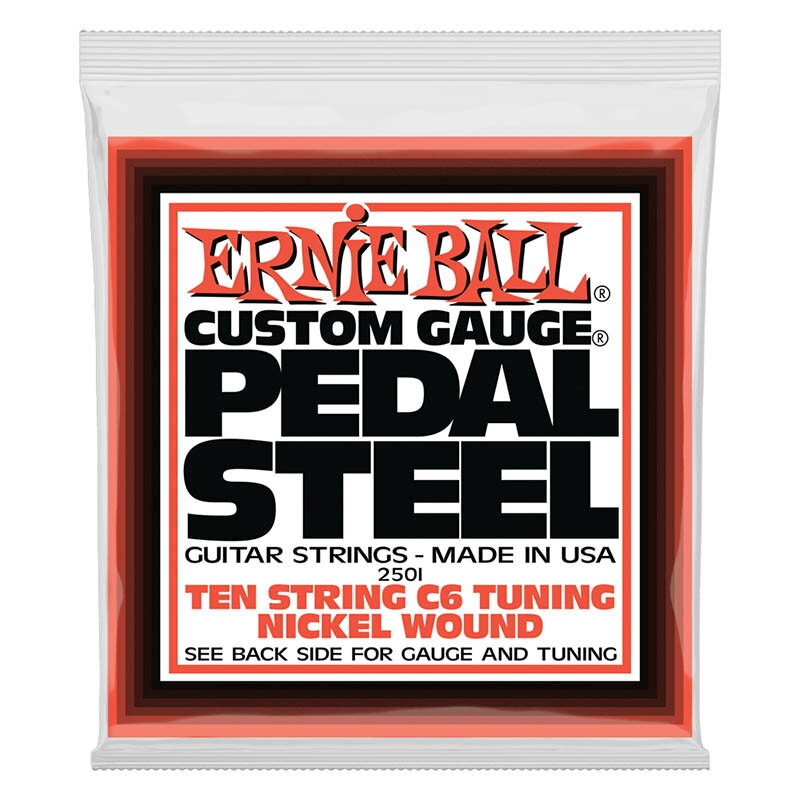 ERNIE BALL PEDAL STEEL 10-STRING C6 TUNING NICKEL WOUND 12-66 ペダルスティールギター弦 2501〈アーニーボール〉