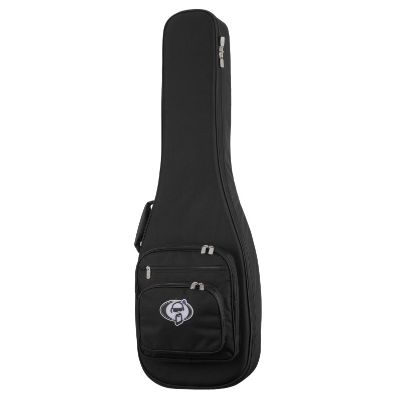 ケースメーカーとして市場で高い評価を受けるプロテクションラケットの製造ノウハウと、同ブランド定番の機能を取り入れて開発されたエレキギター用のケースです。ハードケースに匹敵する高い強度を持つポリカーボネートを採用したセミハード仕様をベースに、アウターには防水加工ファブリック、インナーにはフリースを採用し外部の衝撃から楽器をしっかりと保護します。リュックストラップ部分にはパッド構造と通気性に優れたメッシュ素材を採用し、快適な背負い心地を実現しました。フロントにはアクセサリーをスムーズに出し入れできるダブルジップ仕様の大容量ポケットと、カード/ペンホルダーを設けた機能的なポケットを備えています。ソフトケースのような取り回しやすさとハードケース並の強度を兼ね備えた実用性の高いケースです。セミハード構造イメージ・ケースのフレームにハードケース並の高い強度を持つポリカーボネートを採用したセミハード仕様です。・ケース背面部にはパッド構造と通気性に優れたメッシュ素材を採用し快適な背負い心地を実現しました。*リュックストラップは収納可・本体収納スペースには楽器を保護する低摩擦合成フリース素材「propile（プロパイル）」を採用。・表面に付着した水分を発散させる機能を持ち、運搬中の楽器に適切な環境を作ります。 ・ボディシェイプに応じて位置調整・着脱可能な3つの内部クッションとネックピローが付属。多彩なシェイプのギター・ベースに対応できます。ケースサイズ内寸 全長：123cm ボディ部横幅：36cm 深さ：10cm *内部クッション含まず外寸 全長：128cm 横幅：43cm 深さ：15cm重量 約4.7kg※表記サイズには縫製による若干の誤差が生じる場合がございます。予めご了承下さい。　