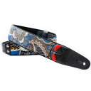 RightON!STRAPS HOKKAIDO Black ギター ベース用ストラップ〈ライトオン!ストラップ〉