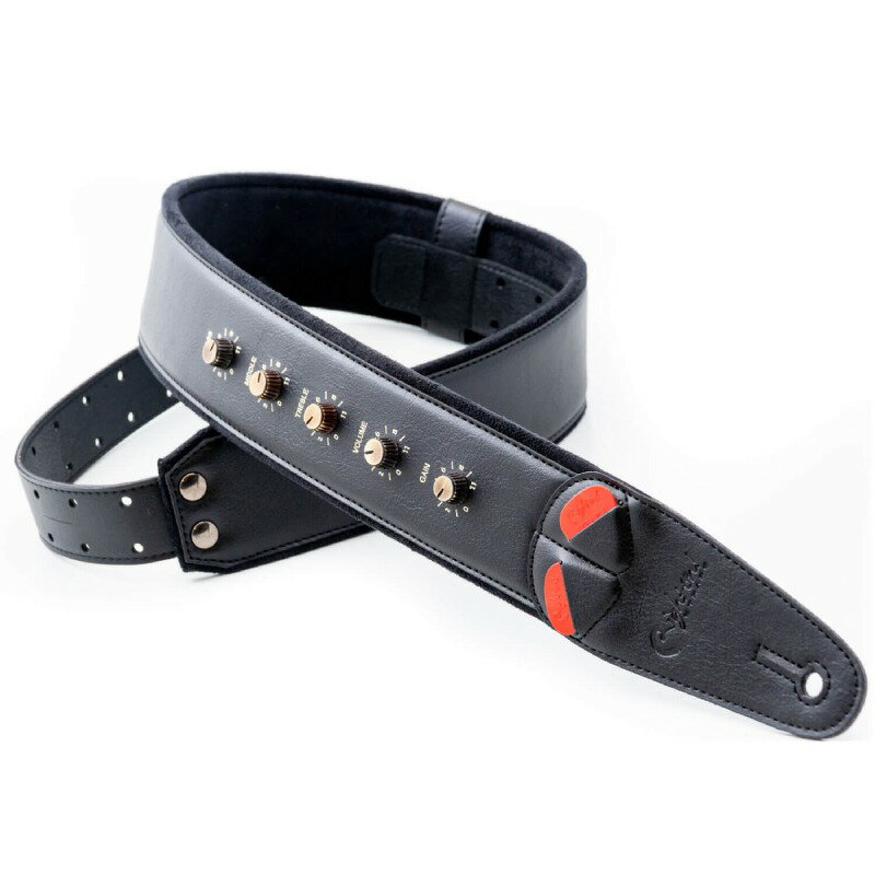 RightON!STRAPS SPINAL TAP Black ギター ベース用ストラップ〈ライトオン！ストラ...