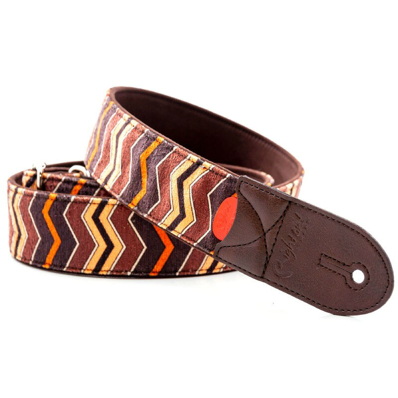 RightON!STRAPS ZIGGY Brown ギター ベース用ストラップ〈ライトオン！ストラップ〉