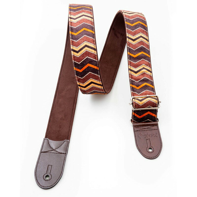 RightON!STRAPS ZIGGY Brown ギター ベース用ストラップ〈ライトオン！ストラップ〉