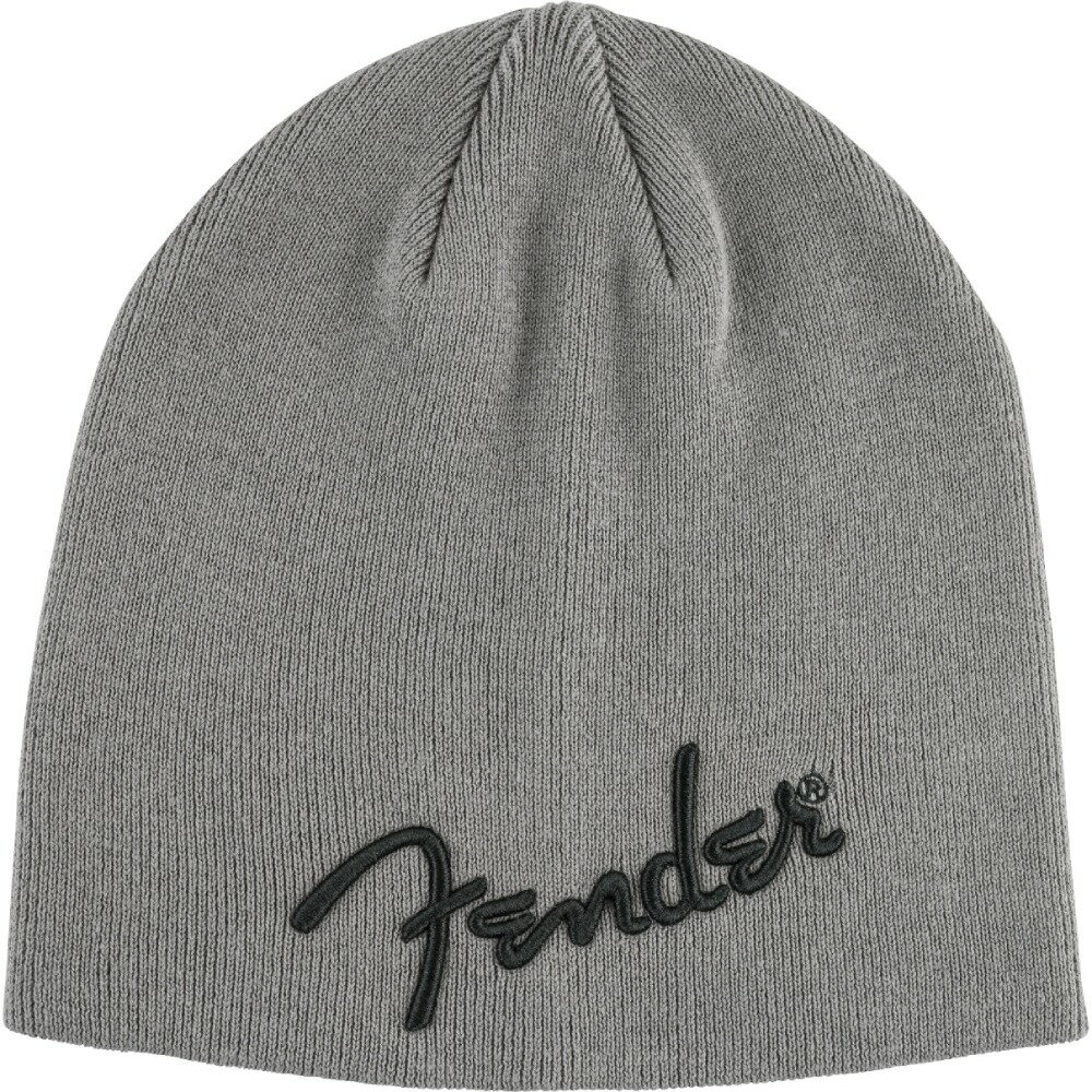 【2/5-9 P5or10倍！(一部対象外)】Fender Logo Beanie, Charcoal Heather Gray, One Size ニット帽 フェンダー(4.0)