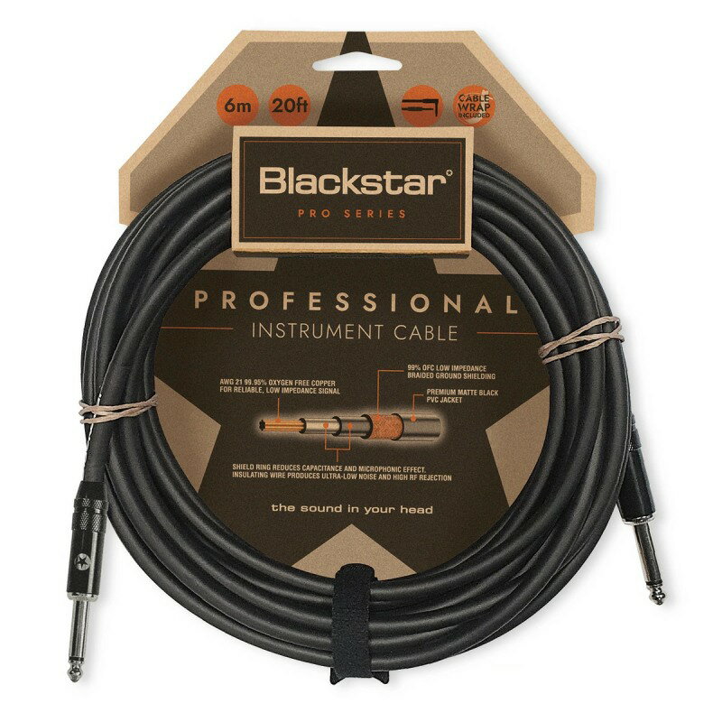 Blackstar トーンに最適な信号経路。これらのケーブルは、妥協のない信号パスと究極の Blackstar トーンを提供するケーブルを作成するために、市場で最高品質のケーブルと比較してベンチマークされています。Blackstar ケーブルは、高品質の編組シールドで構成されています。これにより、ほとんどの中低レベルのケーブルに使用されている標準スパイラル シールドよりもケーブルの耐久性がはるかに向上し、電気絶縁性が向上します。Blackstar は、編組シールドを使用しても柔らかさと柔軟性を維持するために、ケーブルの内部構造も変更しました。Blackstar ケーブルには、PVC ジャケットが施されているため、優れた柔軟性があり、ケーブルのもつれを軽減し、シールド リングにより静電容量とマイクロフォニック効果を軽減します。すべての Blackstar ケーブルは、完全にリサイクル可能な素材を使用して持続可能な方法でパッケージ化されています。Blackstar スタンダード シリーズ計器ケーブルの主な特徴:耐久性の高いニッケルメッキコネクタ (ストレートからストレート、ストレートからアングル)AWG23 99.95% 無酸素銅導体により、信頼性の高い低インピーダンス信号を実現6.5mm / 1?4 インチのアウタージャケットにより柔軟性と耐久性が向上90-95% 銅編組シールドにより最適な信号転送を実現シールドリングは静電容量とマイクロフォニック効果を低減します絶縁ワイヤが超低ノイズと高い RF 除去を実現100%リサイクル可能な素材で作られたパッケージ